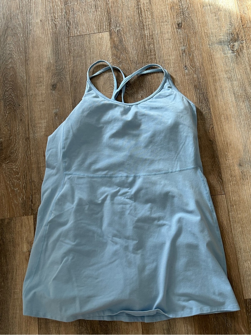 Women’s Light Blue Strappy sun dress skort/ romper
